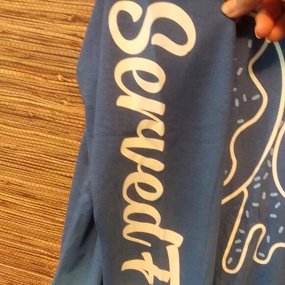 Fresh Laundry Blue Ombre Long Sleeve Tee Shirt - Size Large - Picture 10 of 12